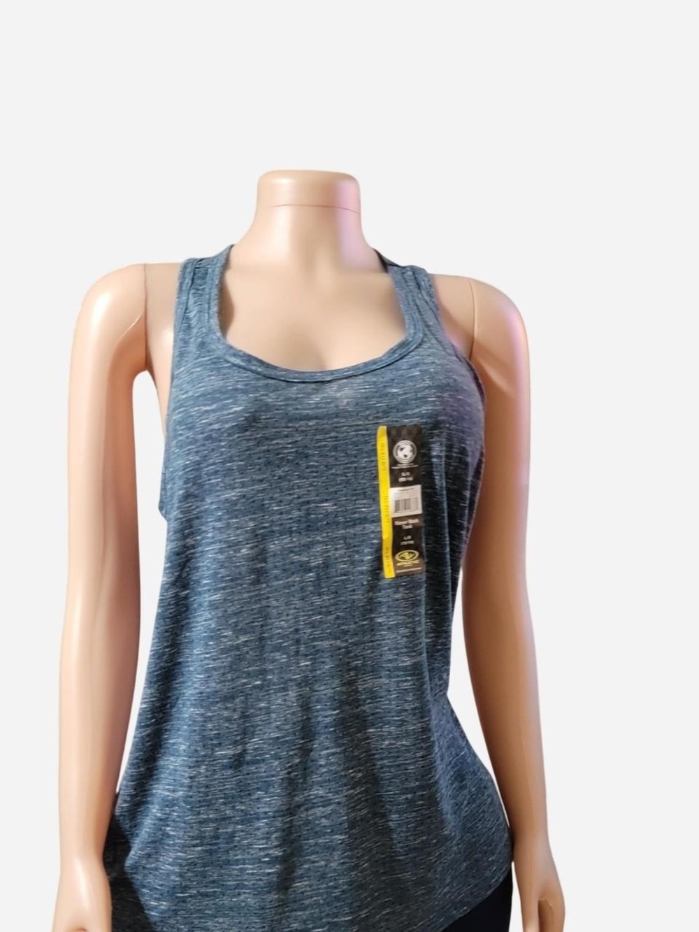 Athletic Works Heathered Blue Racerback Tank